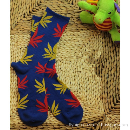 New Men Women Plantlife Weed Maple Leaf Cotton Socks